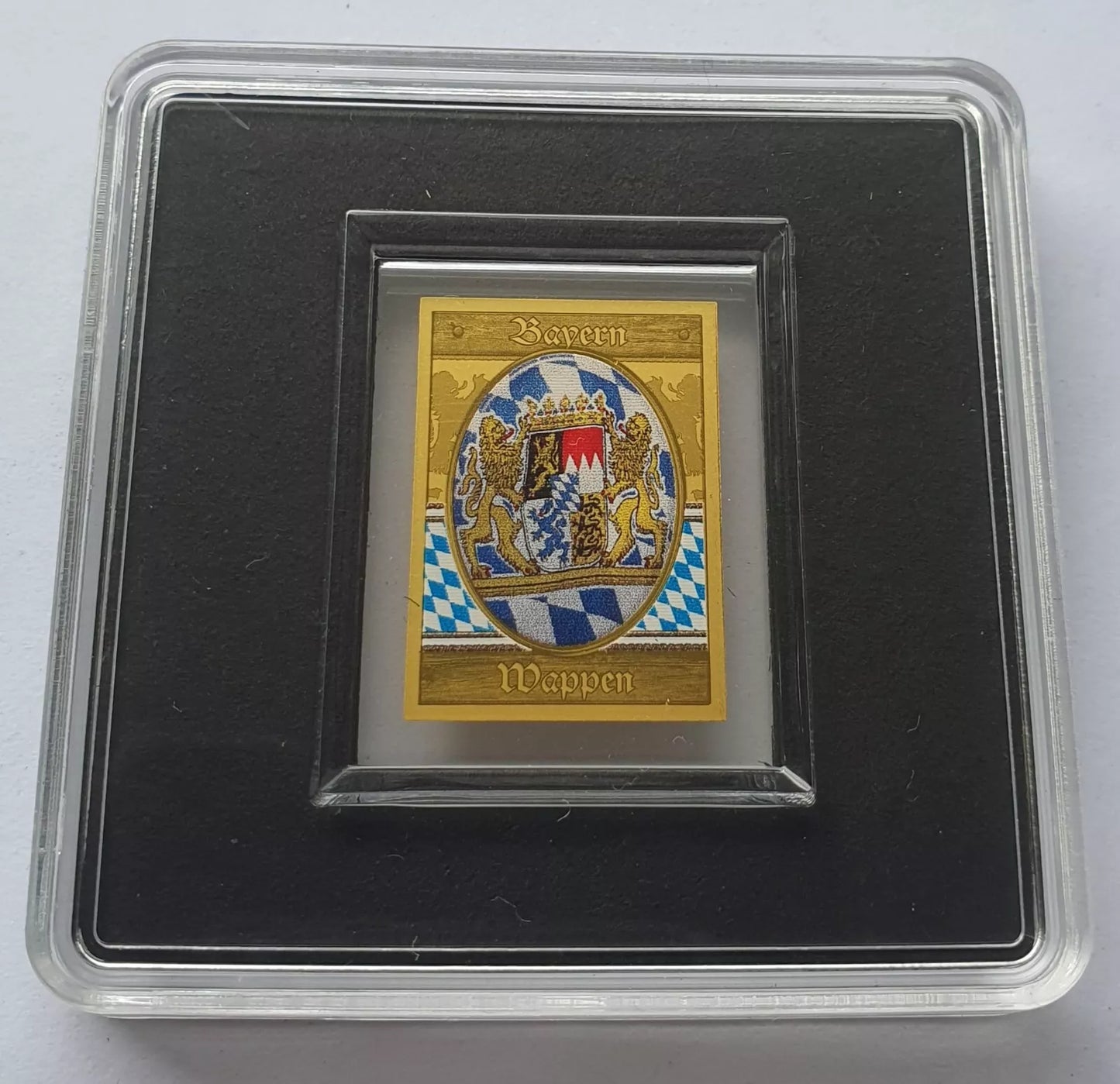 1/500 UNZE GOLD - BAYERN / WAPPEN / LÖWE - KOLORIERT - GOLDMÜNZE