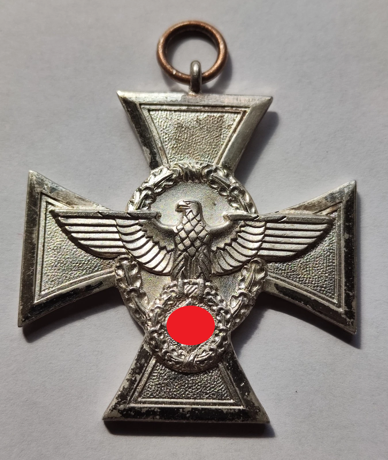 DIENSTAUSZEICHNUNG POLIZEI - 2 STUFE SILBER - FÜR 18 JAHRE IM DIENST 1938 - IM ORIGINAL ETUI MIT BAND - ORDEN