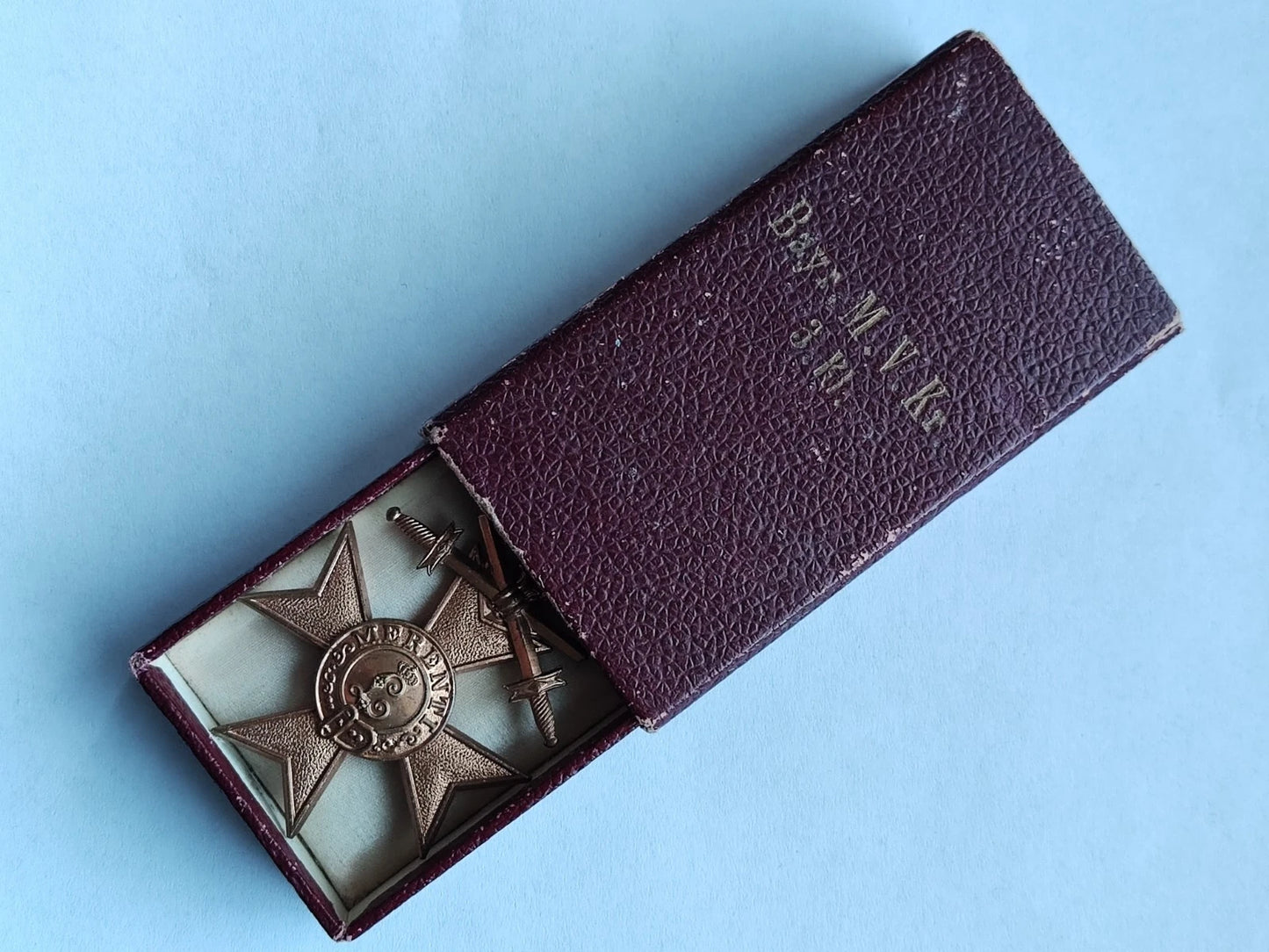 BAYERISCHES VERDIENSTKREUZ 3. KLASSE 1866 - MIT ETUI & BAND - ORDEN