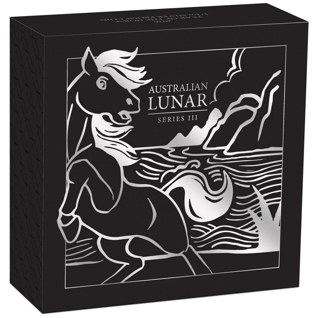 1/2 UNZE SILBER - LUNAR PFERD 2026 - PP / PROOF - SILBERMÜNZE