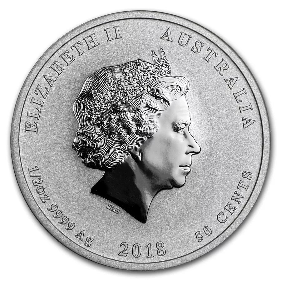 1/2 UNZE SILBER - LUNAR HUND 2018 - SILBERMÜNZE