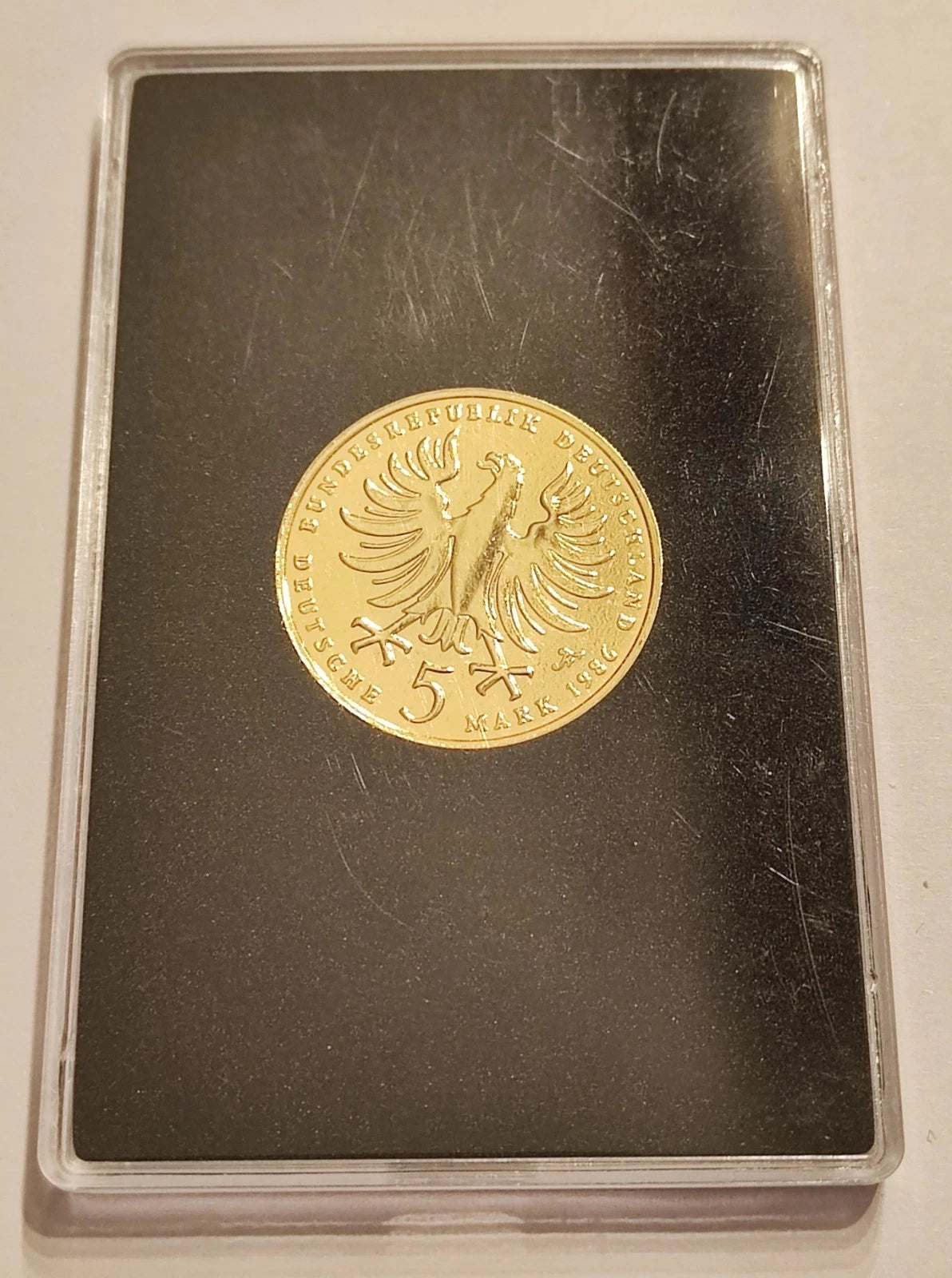 8 X 5 DM MÜNZE - 24 KARAT VERGOLDET
