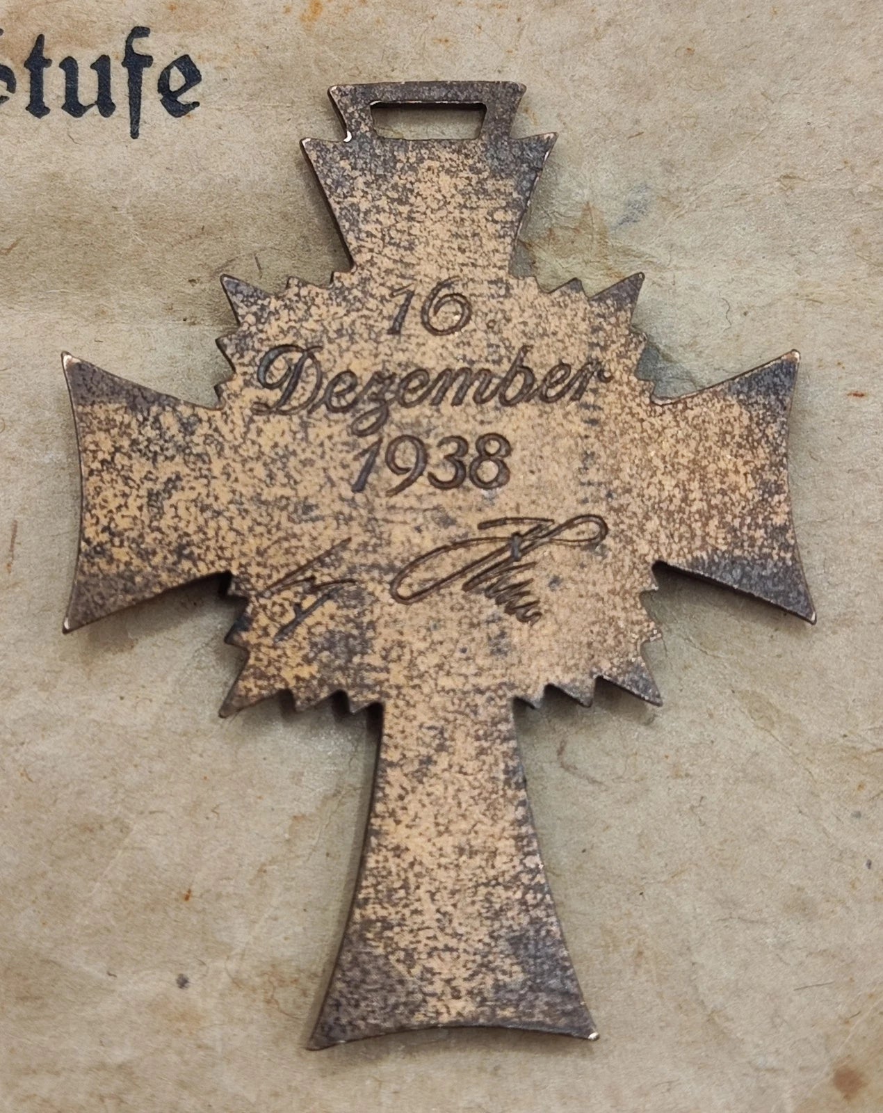 MUTTERKREUZ + TÜTE - 3. STUFE BRONZE - ORDEN