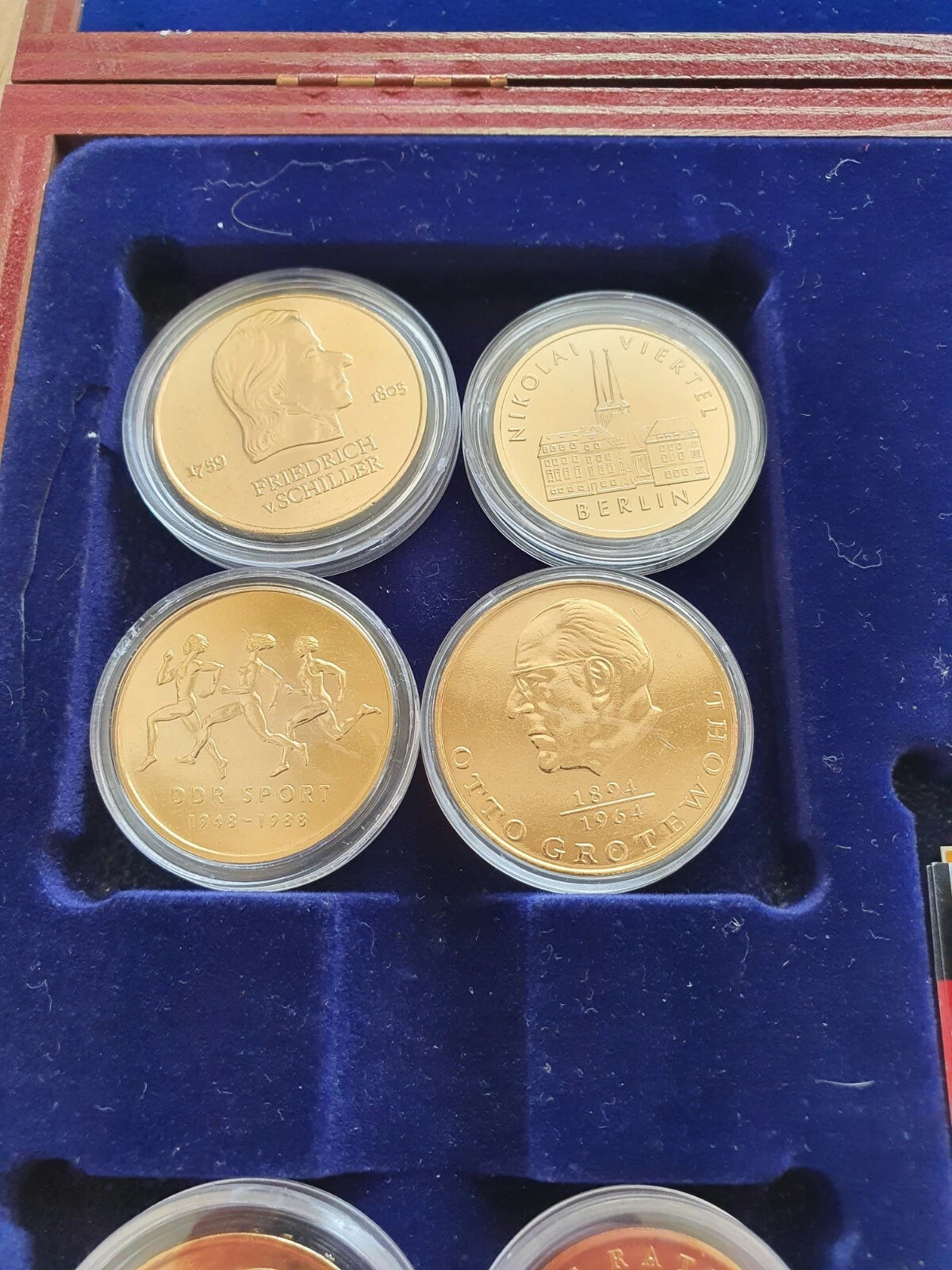 52 DDR Mark Münzen - 24 Karat Gold vergoldet
