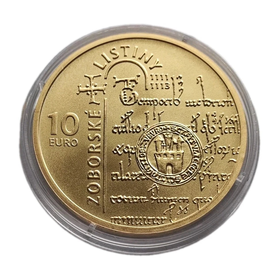 10 Euro Münze - Slowakei - 900. Jahrestag - Gründung von Kloster Zobor 2011 - 24 Karat vergoldet