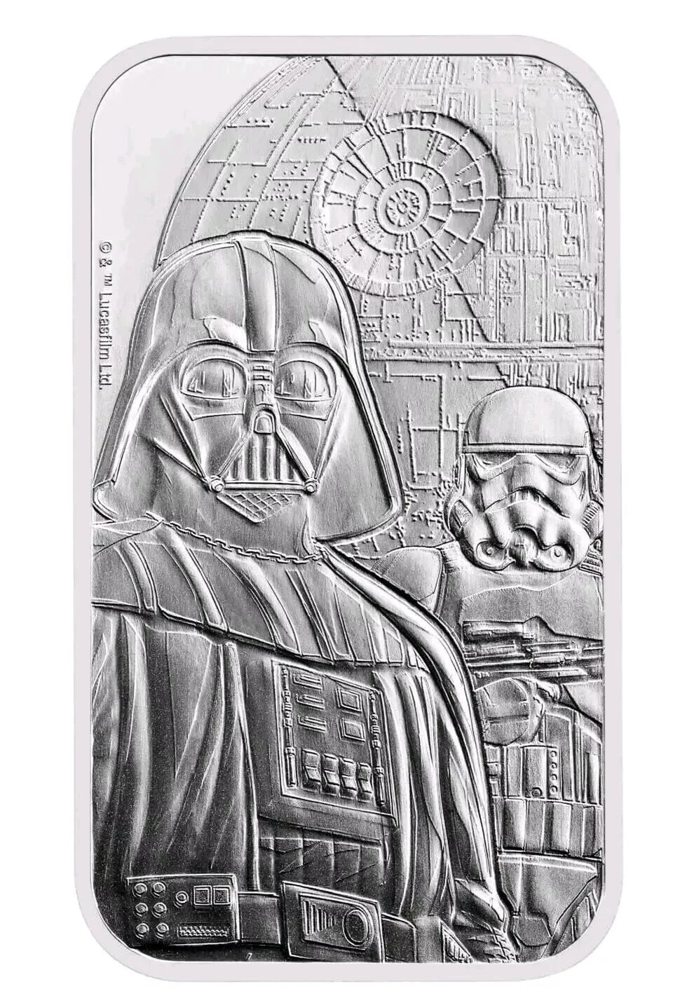 1 UNZE 999 SILBER - STAR WARS / DARTH VADER / STURMTRUPPLER - SILBERBARREN