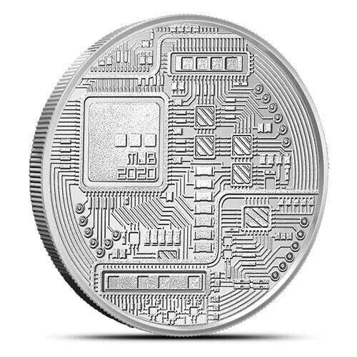 1 UNZE 999 SILBER - BITCOIN 2020 - SILBERMÜNZE
