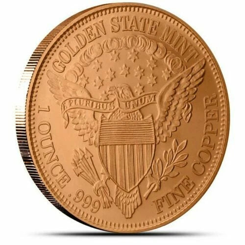 1 UNZE 999 KUPFER - PEACE DOLLAR MÜNZE 1921 - KUPFERBARREN