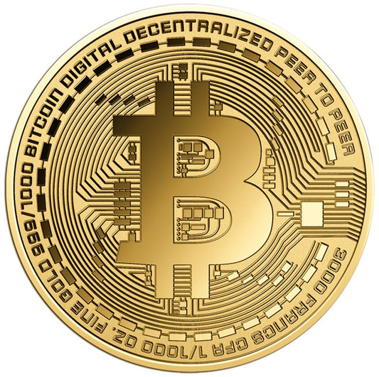 BITCOIN - 999 GOLD - MIT ETUI & ZERTIFIKAT - GOLDMÜNZE