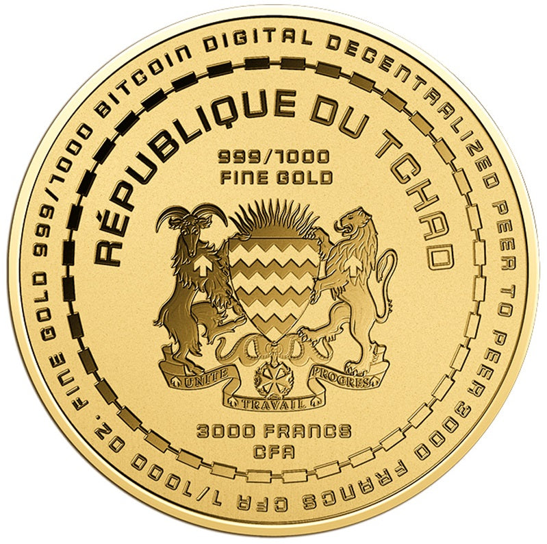 BITCOIN - 999 GOLD - MIT ETUI & ZERTIFIKAT - GOLDMÜNZE