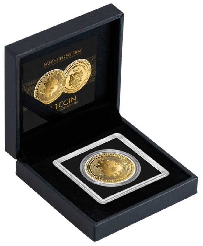 BITCOIN - 999 GOLD - MIT ETUI & ZERTIFIKAT - GOLDMÜNZE