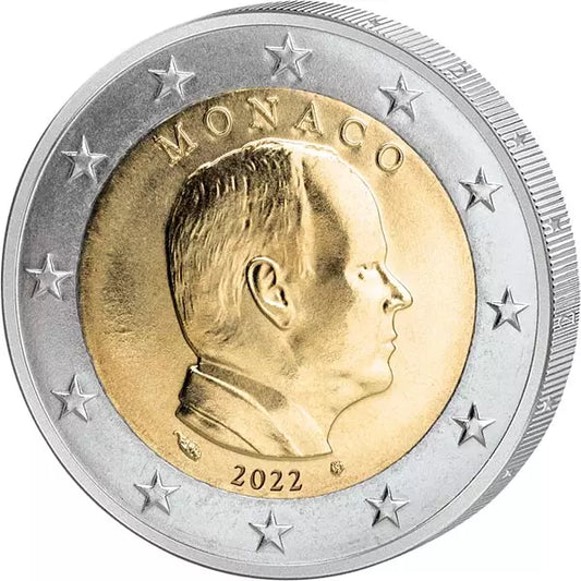 2 EURO MÜNZE - MONACO 2022 - FÜRST / PRINZ ALBERT II. - BANKFRISCH
