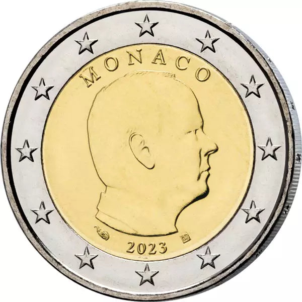 2 EURO MÜNZE - MONACO 2023 - FÜRST / PRINZ ALBERT II. - BANKFRISCH
