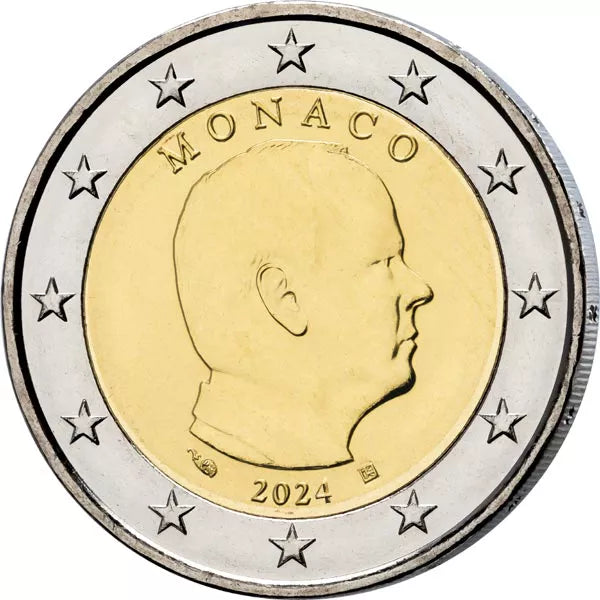 2 EURO MÜNZE - MONACO 2024 - FÜRST / PRINZ ALBERT II. - BANKFRISCH