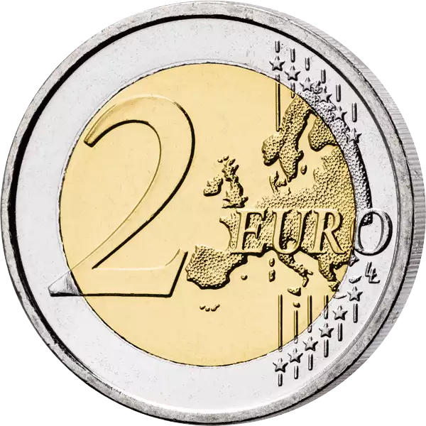 2 Euro Münze - Vatikan - Papst Benedikt XVI. - koloriert