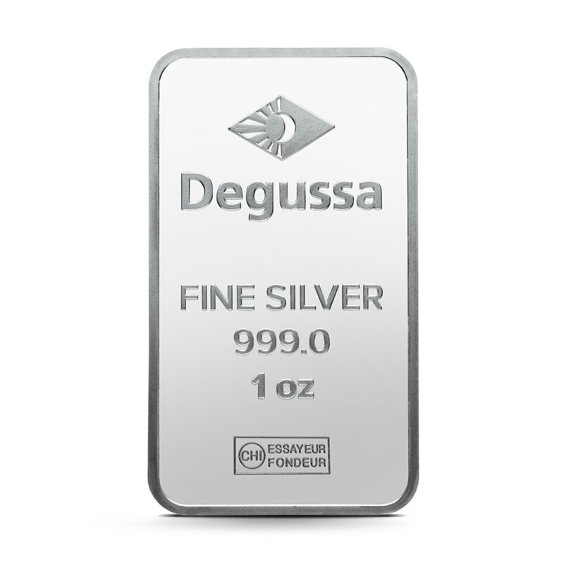 1 UNZE 999 SILBER - DEGUSSA - BLISTER - SILBERBARREN