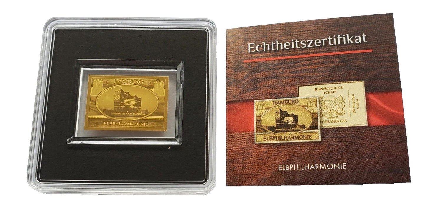 1/500 UNZE GOLD - ELBPHILHARMONIE IN HAMBURG - GOLDMÜNZE