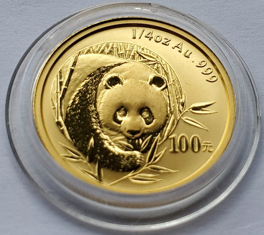 1/4 UNZE 999 GOLD - CHINA PANDA BÄR 2003 - GOLDMÜNZE
