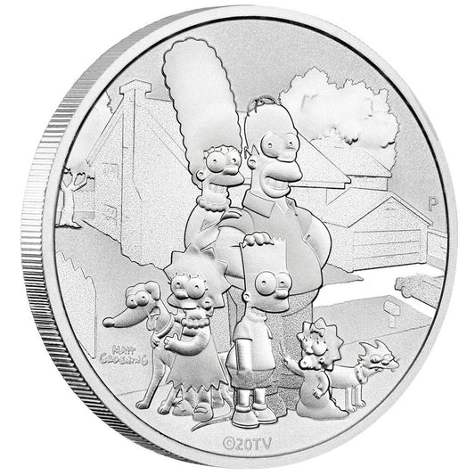 1 UNZE 999 SILBER - THE SIMPSONS FAMILIE - SILBERMÜNZE