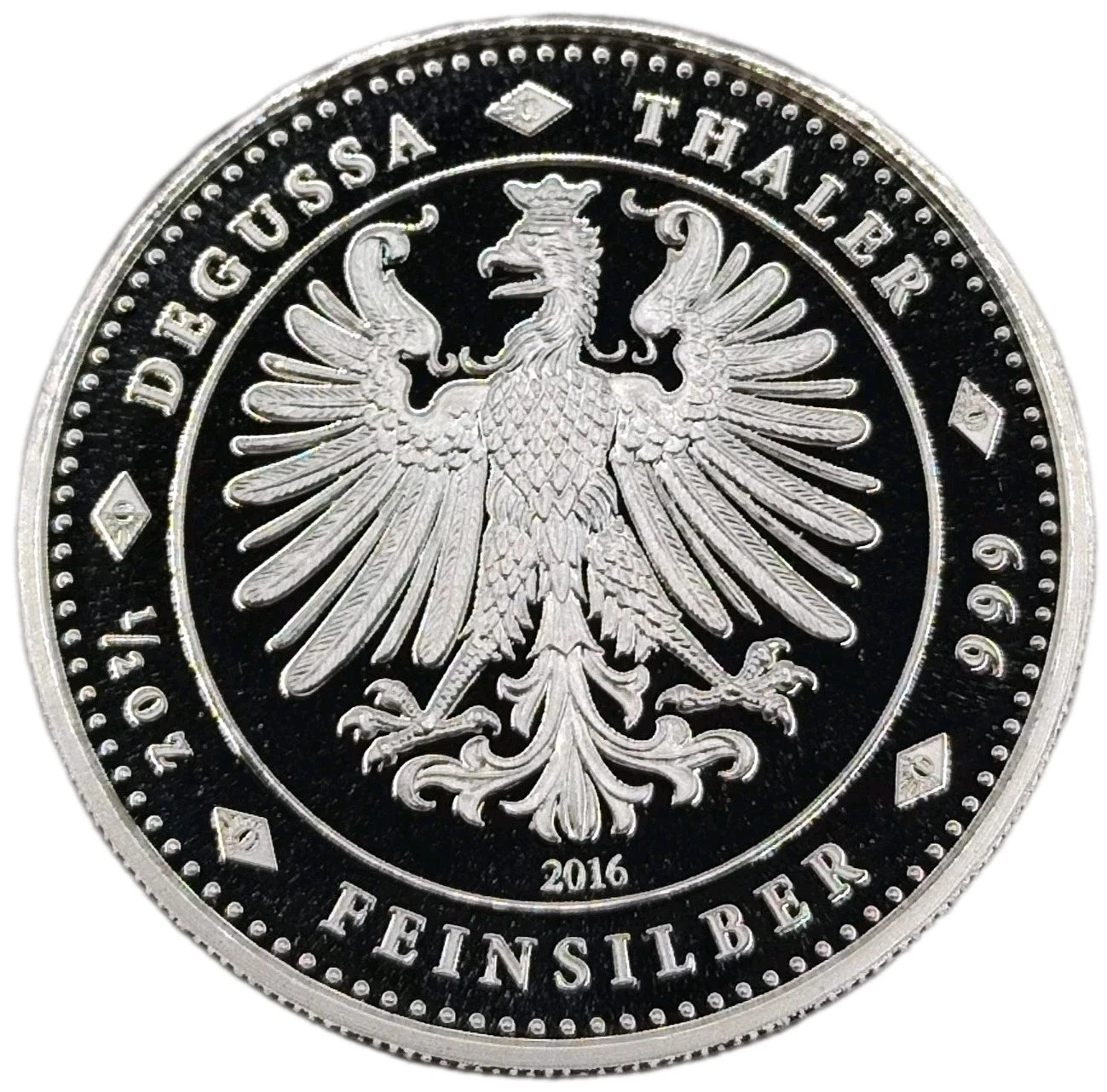 1/2 UNZE SILBER - WOLFGANG AMADEUS MOZART - DEGUSSA - SELTEN