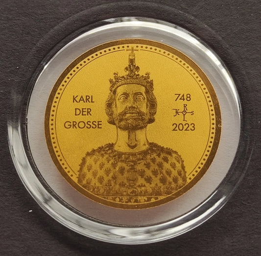 1/500 UNZE GOLD - KÖNIG KARL DER GROßE - GOLDMÜNZE