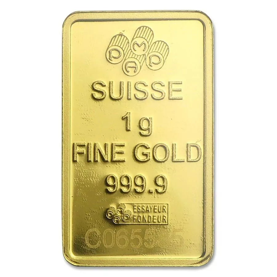 1 GRAMM GOLDBARREN - GÖTTIN FORTUNA - PAMP SUISS / SCHWEIZ