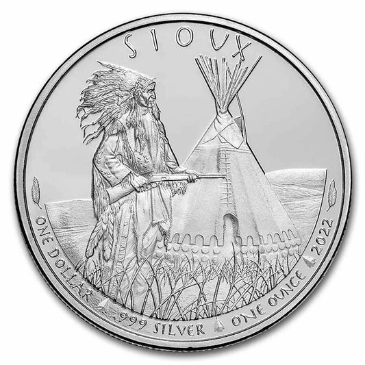 1 UNZE 999 SILBER - USA INDEAN HEAD / BUFFALO / SIOUX INDIANER - SILBERBARREN
