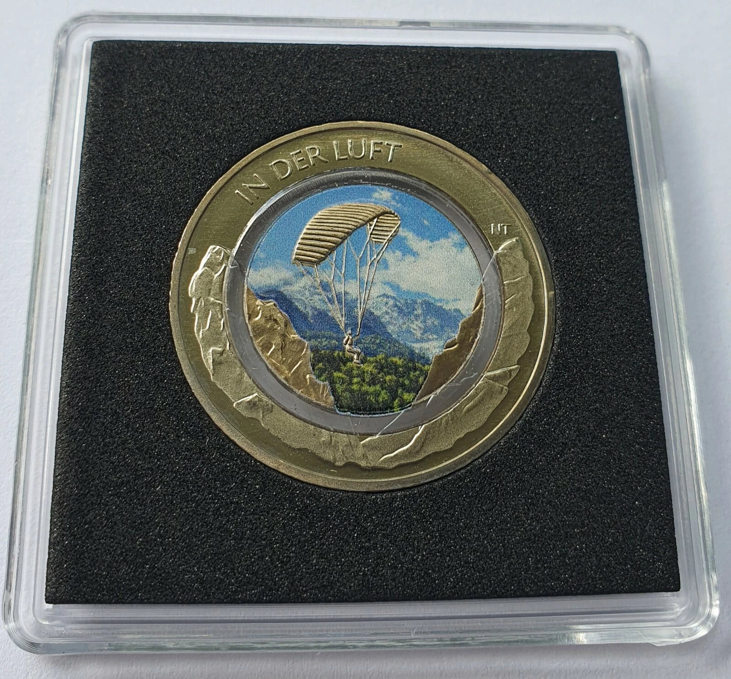 10 EURO MÜNZE - IN DER LUFT 2019 - POLYMERRING - KOLORIERT