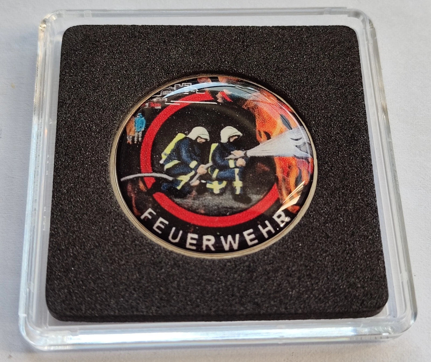 10 EURO MÜNZE - FEUERWEHR 2023 - POLYMERRING - KOLORIERT