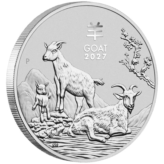 1/2 UNZE SILBER - LUNAR ZIEGE 2027 - SILBERMÜNZE