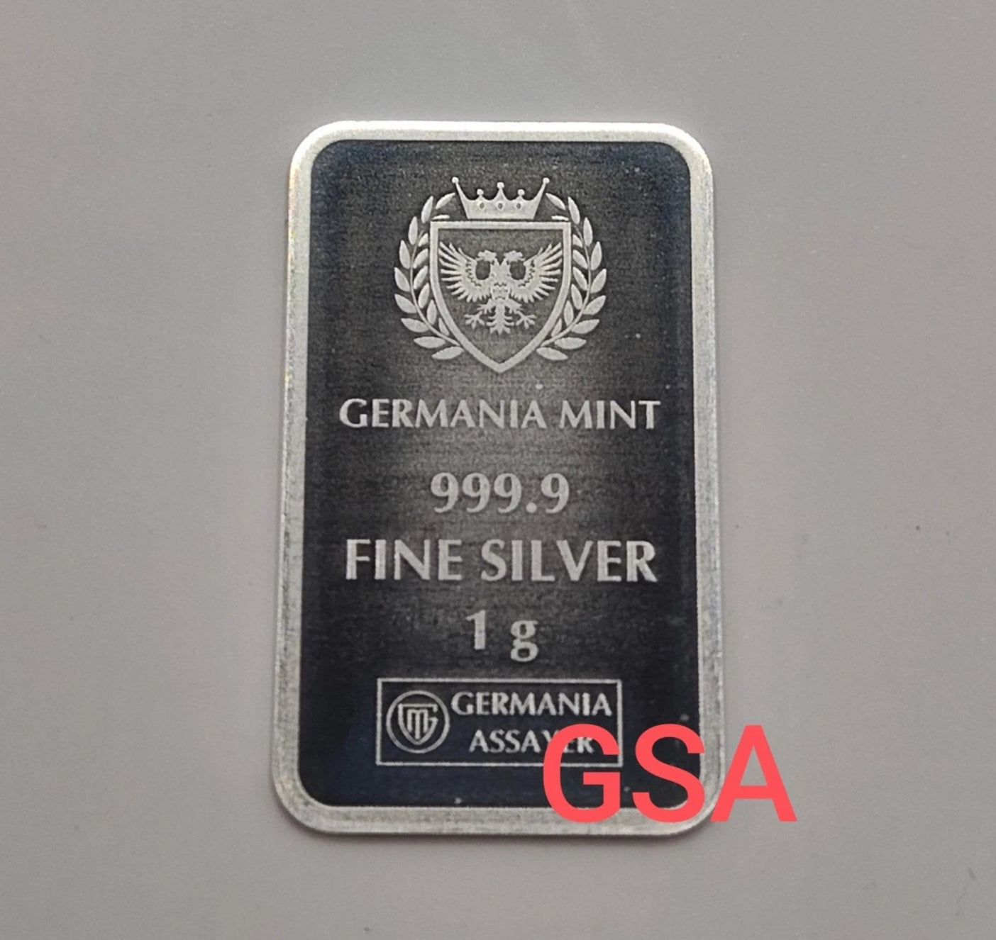 1 GRAMM SILBER - GERMANIA MINT - SILBERBARREN