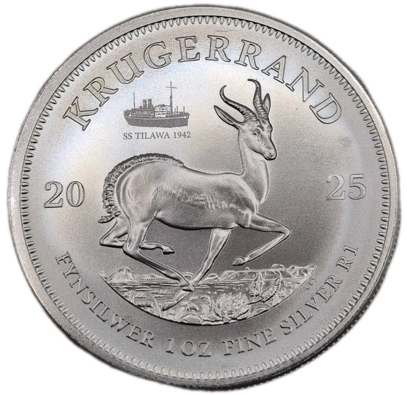 1 UNZE SILBER - KRÜGERRAND / SCHIFFSWRACK SS TILAWA - SILBERMÜNZE