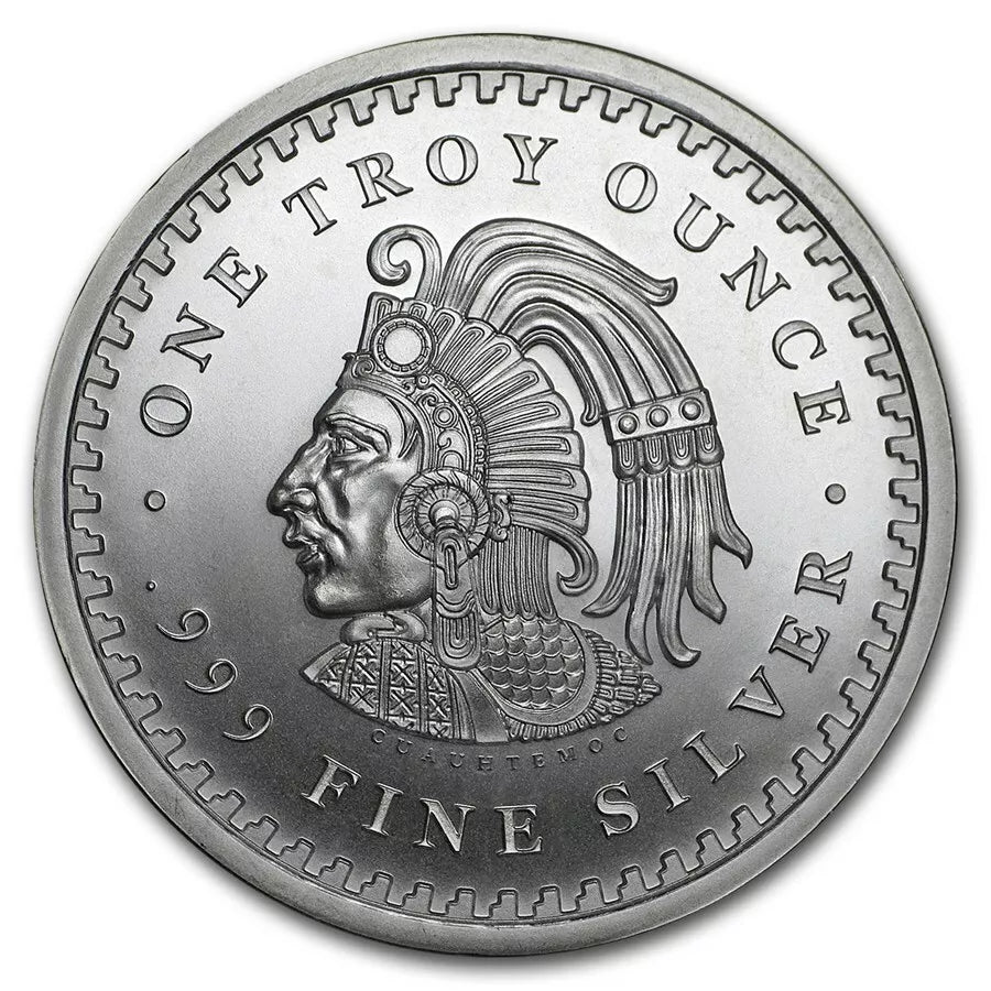 1 UNZE SILBER - MAYA KALENDER / AZTEKEN / MEXIKO - SILBERBARREN