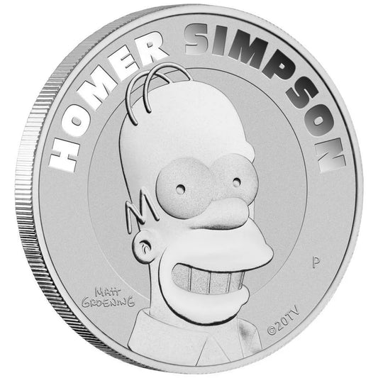 1 UNZE 999 SILBER - HOMER / THE SIMPSONS - SILBERMÜNZE