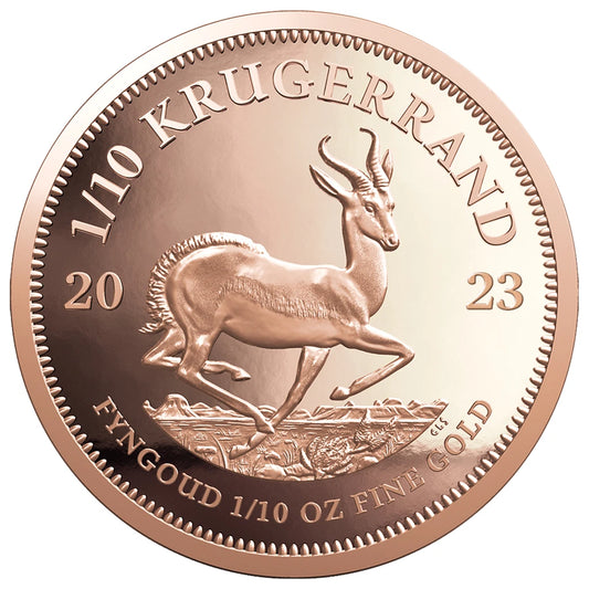 1/10 UNZE GOLD - AFRIKA KRÜGERRAND 2023 - GOLD - PP / PROOF - ETUI - GOLDMÜNZE