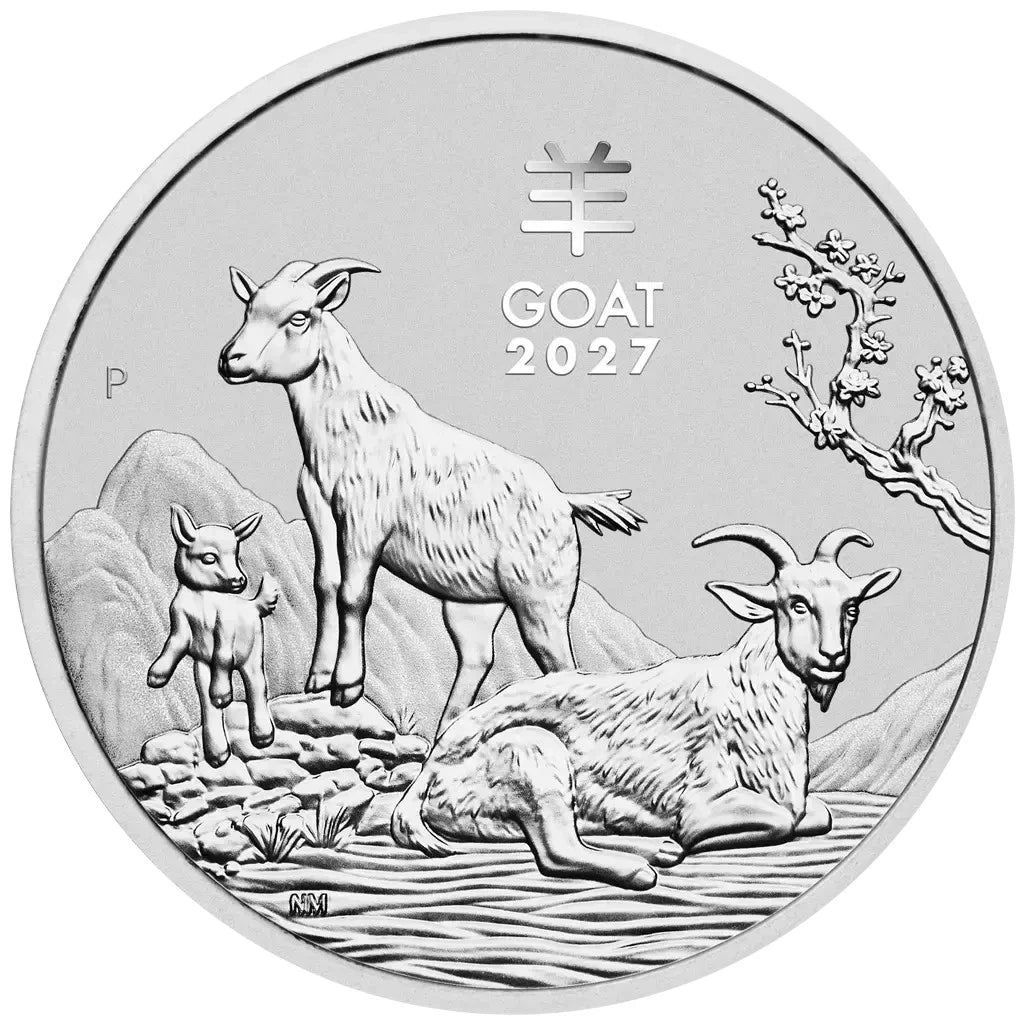 1/2 UNZE SILBER - LUNAR ZIEGE 2027 - SILBERMÜNZE