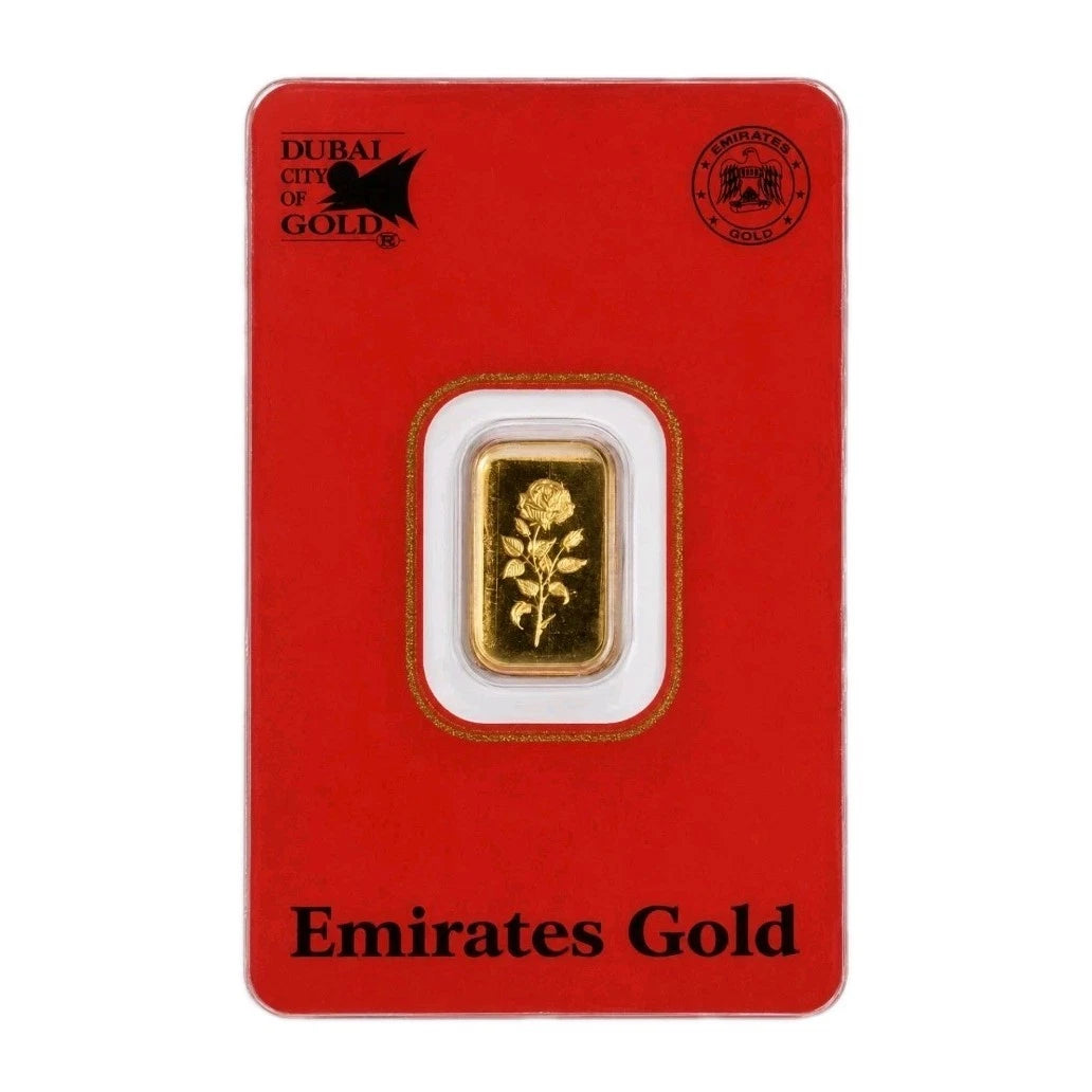 1 GRAMM GOLDBARREN - ROSE / DUBAI EMIRATES - BLISTER