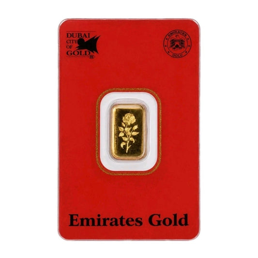 1 GRAMM GOLDBARREN - ROSE / DUBAI EMIRATES - BLISTER