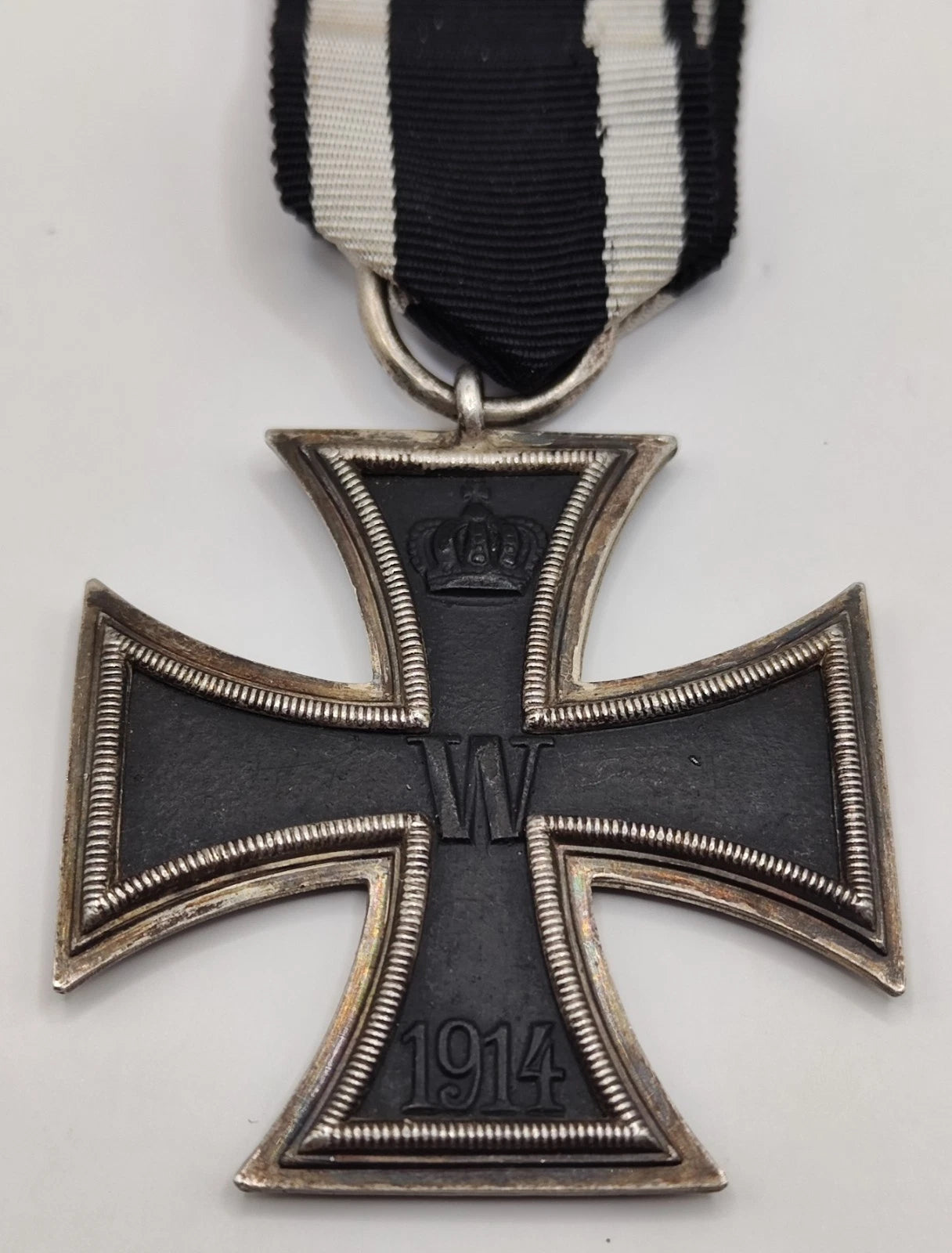 EISERNES KREUZ - 2. KLASSE 1914 - HERSTELLER CD 800 SILBER - AM LANGEN BAND