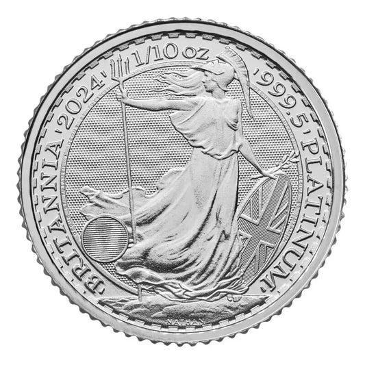 1/10 UNZE PLATIN - BRITANNIA 2024 / KÖNIG CHARLES III. - MÜNZE