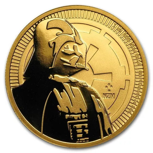 1 UNZE 999 GOLD - STAR WARS / DARTH VADERS 2017 - GOLDMÜNZE - SELTEN