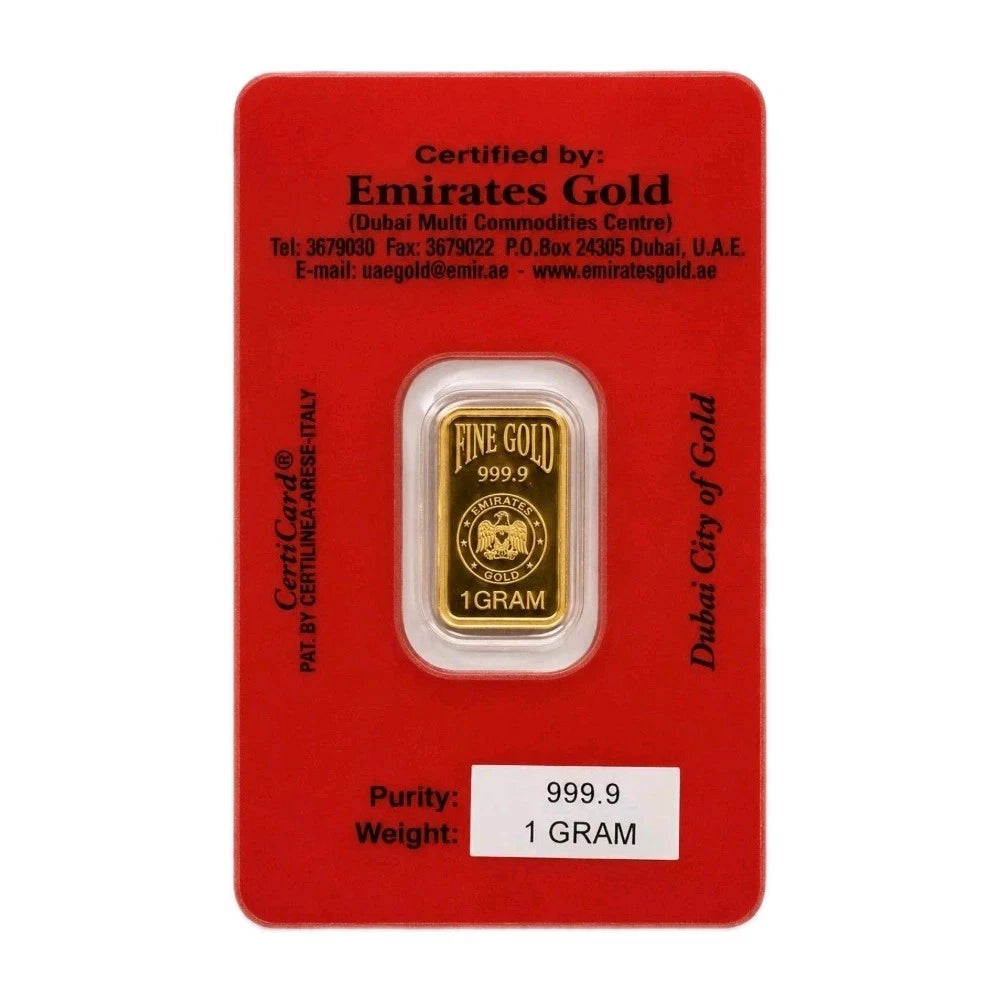 1 GRAMM GOLDBARREN - ROSE / DUBAI EMIRATES - BLISTER