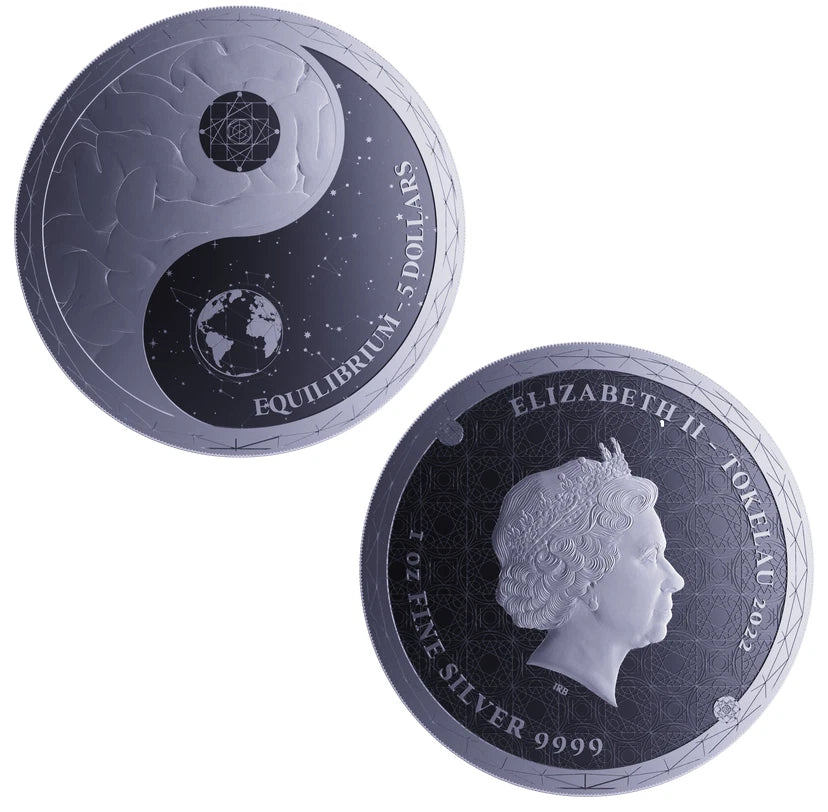1 UNZE 999 SILBER - YIN YANG - SILBERMÜNZE