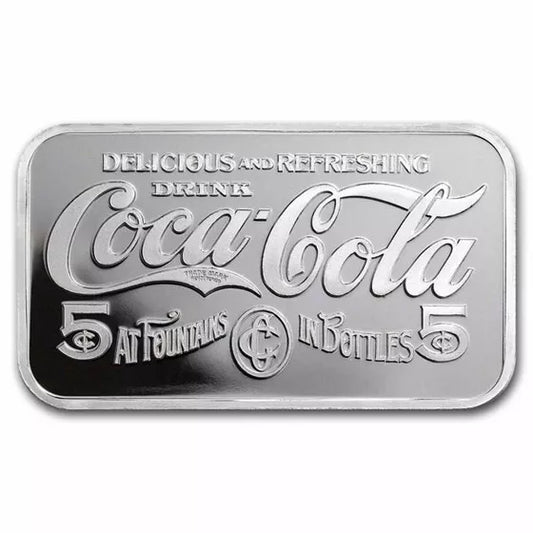1 UNZE 999 SILBER - COCA COLA - SILBERBARREN