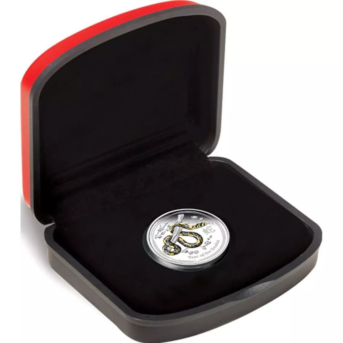 1/2 UNZE SILBER - LUNAR SCHLANGE 2013 - PROOOF - KOLORIERT - SILBERMÜNZE