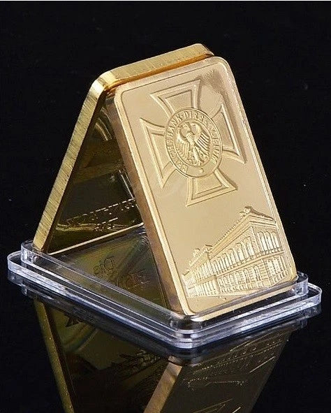 MOTIV BARREN - REICHSBANK / EISERNES KREUZ - VERGOLDET