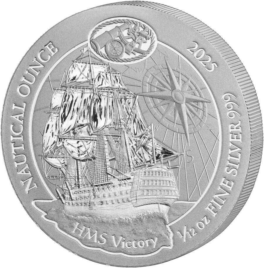 1/12 UNZE SILBER - SCHIFF HMS VICTORY - SILBERMÜNZE
