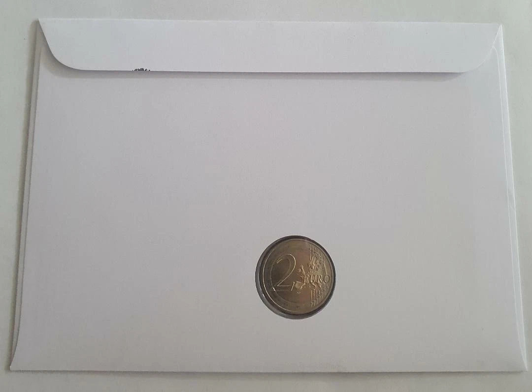 2 EURO MÜNZE - VATIKAN / PAPST BENEDIKT XVI. 2013 - NUMISBRIEF - BRIEFMARKE - KOLORIERT