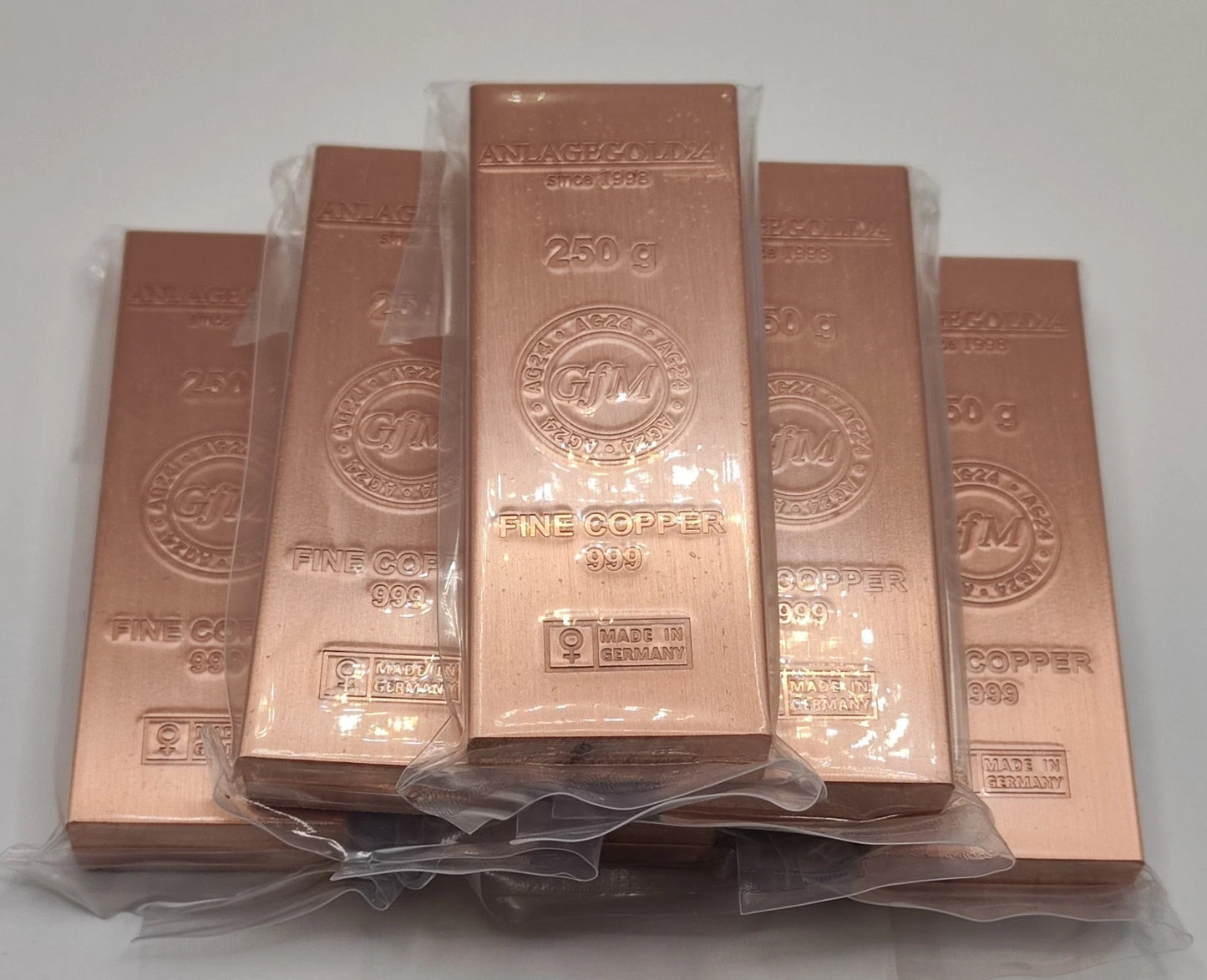 250 GRAMM KUPFER - HEIMERLE + MEULE - KUPFERBARREN