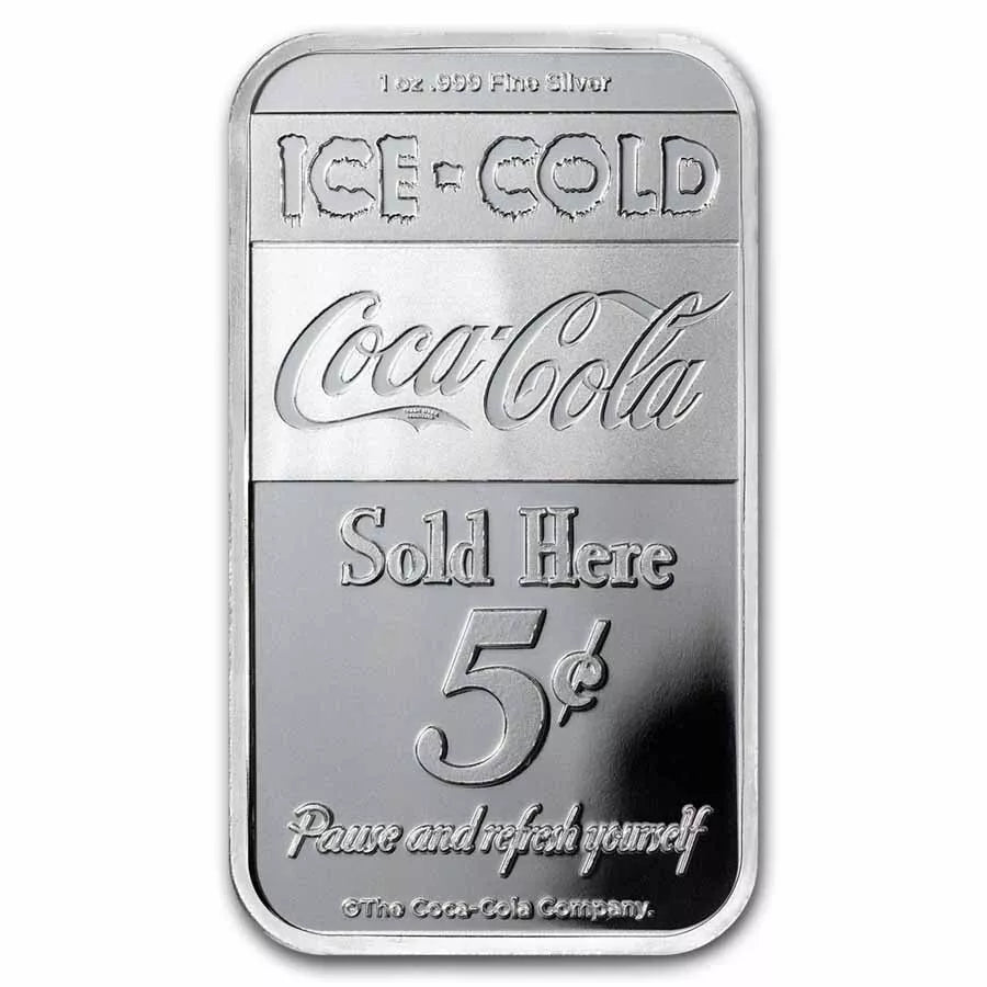 1 UNZE 999 SILBER - COCA COLA - SILBERBARREN